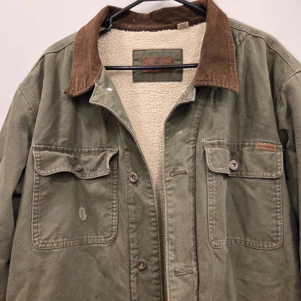 Woolrich Vintage 90s Sherpa Lined Barn Chore Jacket XL - Picture 4 of 12